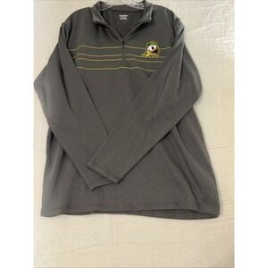 Captivating Oregon Ducks Mens XL Gray 1/4 Zip Pullover NWOT